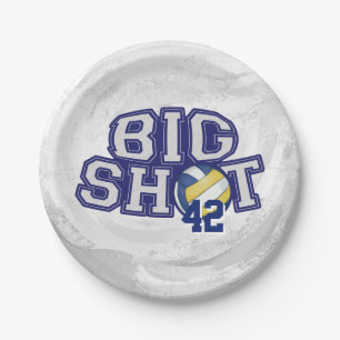 Plato De Papel Voleibol Big Shot