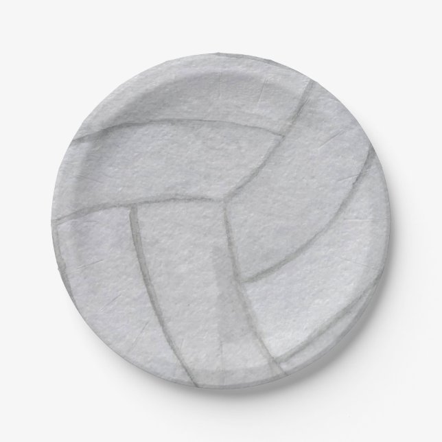 Plato De Papel Volleyball (Anverso)