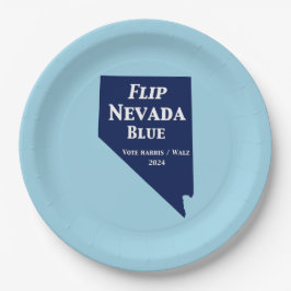 Plato De Papel Voltear el azul de Nevada en 2024