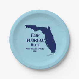 Plato De Papel Voltear Florida Blue en 2024