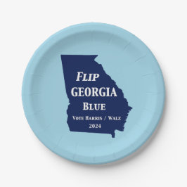 Plato De Papel Voltear Georgia Blue en 2024