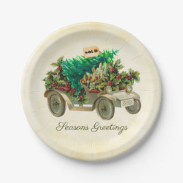 Plato De Papel Volver a casa la placa de papel de árbol