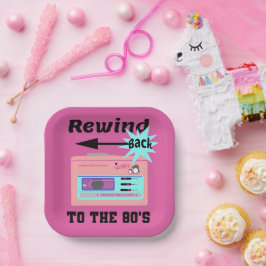 Plato De Papel Volver a los años 80