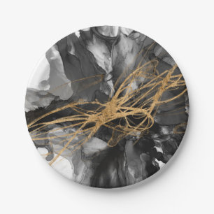 Plato De Papel Vortex dorado I