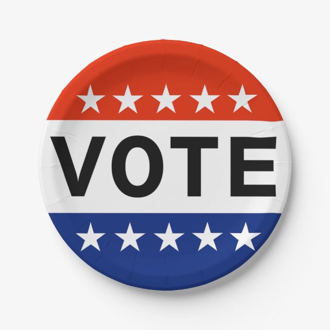 Plato De Papel Votación 2026 Elecciones de mitad de período (Anverso)