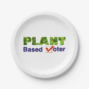 Plato De Papel Votante Basado En Plantas