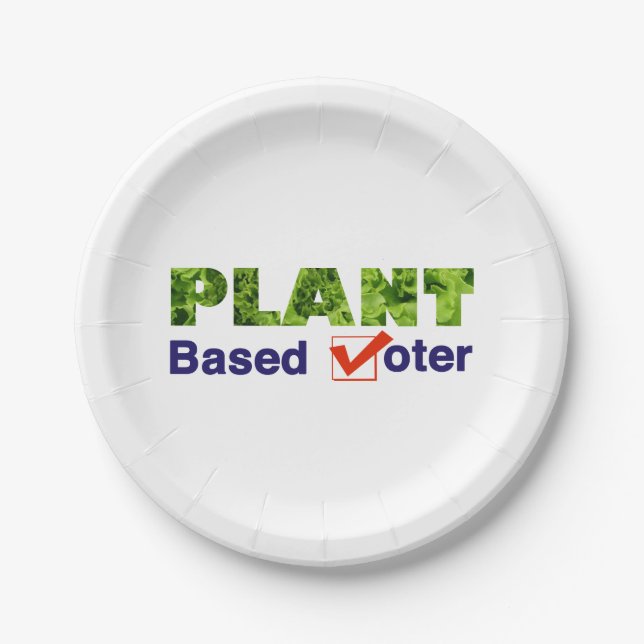 Plato De Papel Votante Basado En Plantas (Anverso)