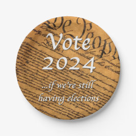 Plato De Papel Votar 2024 si seguimos teniendo elecciones