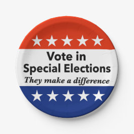 Plato De Papel Votar elecciones especiales