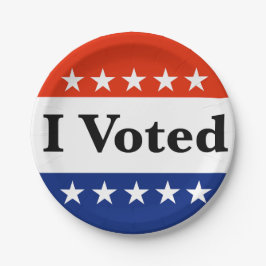 Plato De Papel Voté en las elecciones de 2024