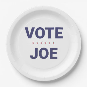 Plato De Papel Vote Joe (elecciones de 2020 en los Estados Unidos
