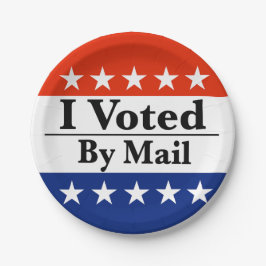 Plato De Papel Voté Por Correo