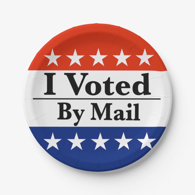 Plato De Papel Voté Por Correo (Anverso)