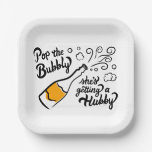 Plato De Papel Voto antes de las Votos: Bachelorette de Champagne