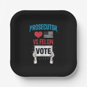 Plato De Papel Voto de fiscal vs. delincuente