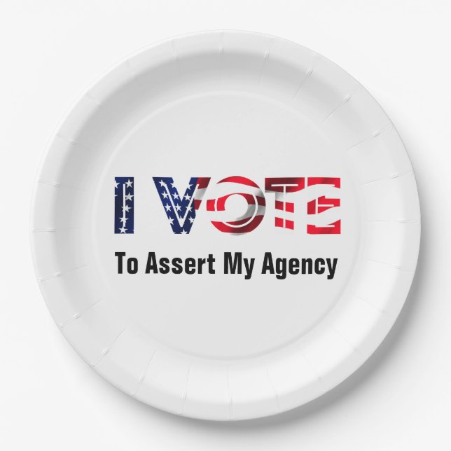 Plato De Papel Voto Para Afirmar Mi Agencia 2026 (Anverso)