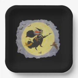 Plato De Papel "¡Vuelo nocturno!"