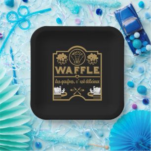 Plato De Papel Waffle Chef