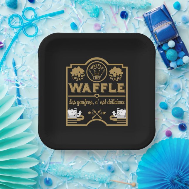 Plato De Papel Waffle Chef (Fiesta)