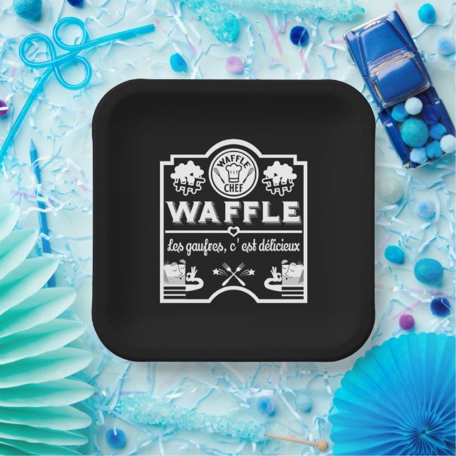Plato De Papel Waffle Chef (Fiesta)