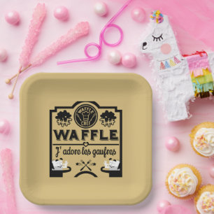 Plato De Papel Waffles de Bélgica