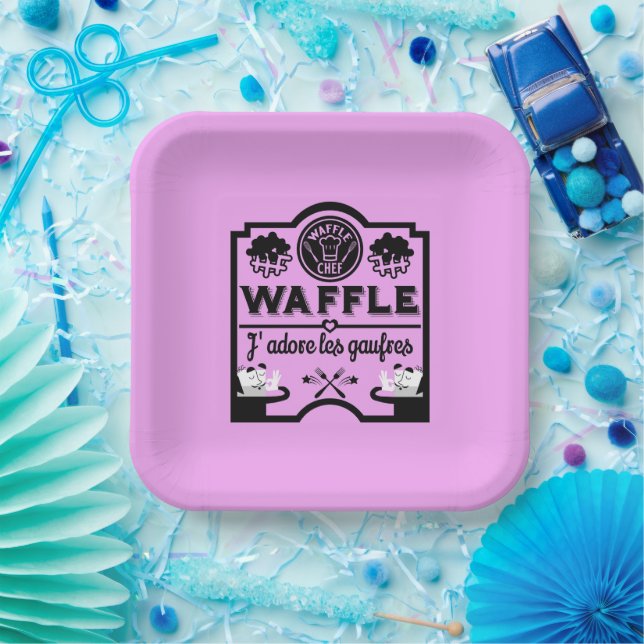 Plato De Papel Waffles de Bélgica (Fiesta)