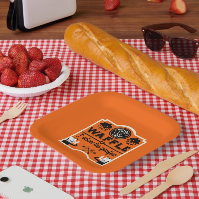 Plato De Papel Waffles de Francia (Picnic)