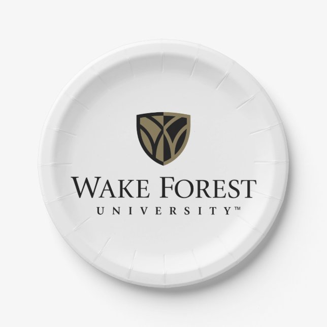 Plato De Papel Wake Forest University Wordmark (Anverso)