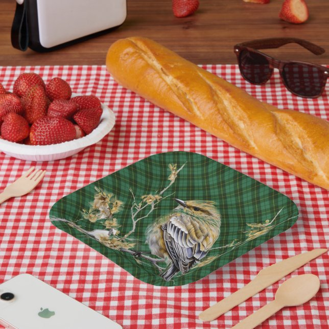 Plato De Papel  Wallace Hunting Scottish Clan Tartan Christmas  (Picnic)