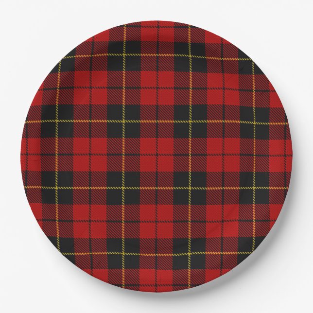 Plato De Papel Wallace Tartan (Anverso)