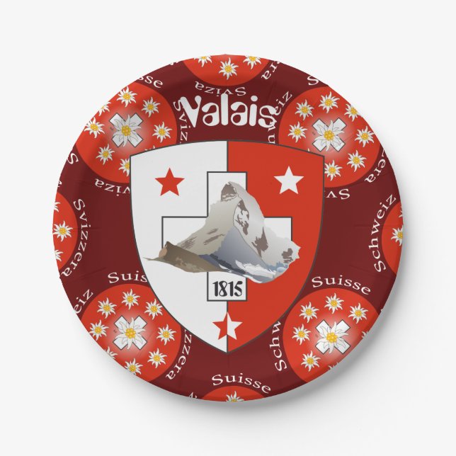 Plato De Papel Wallis - Valais Schweiz - Suisse Teller (Anverso)