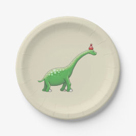 Plato De Papel Walter el dinosaurio