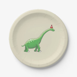 Plato De Papel Walter el Dinosaurio