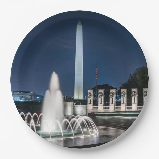 Plato De Papel Washington Monument USA George Washington (Anverso)