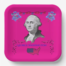 Plato De Papel Washington's Contribution deep pink