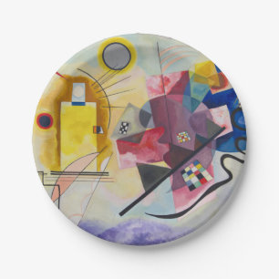 Plato De Papel WASSILY KANDINSKY - Jaune Rouge Bleu