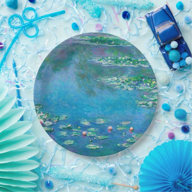 Plato De Papel Water Lilis, Claude Monet (Fiesta)