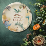 Plato De Papel Watercolor Cute Dinosaur Greenery Boy Baby Shower<br><div class="desc">Eleva tu pequeña ducha de soplo con nuestro Watercolor Cute Dinosaurio Greenery Boy Baby Shower Paper Plates! Decorados con encantadores ilustraciones acuáticos de adorables dinosaurios enclavados en medio de una exuberante vegetación, estos platos le dan un toque de alegría a su celebración. Elaborados con un sólido material de papel, nuestros...</div>