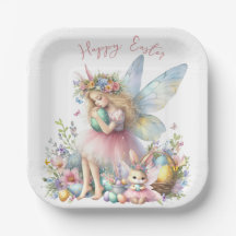 Watercolor Easter Spring Fairy