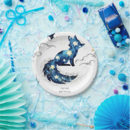 Plato De Papel Watercolor Fun Fox Birday