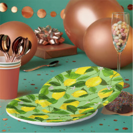 Plato De Papel Watercolor Lemon 3