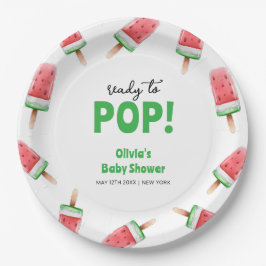 Plato De Papel Watermelon Ice Cream Popcicle Baby Shower