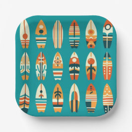 Plato De Papel Wave Riders