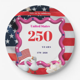 Plato De Papel We The Silly Geese 250th Funny Celebration