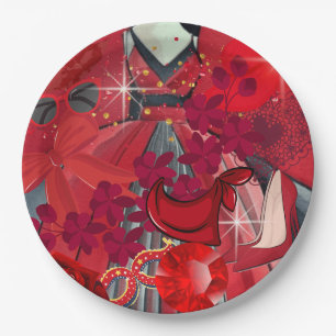 Plato De Papel Wear Red