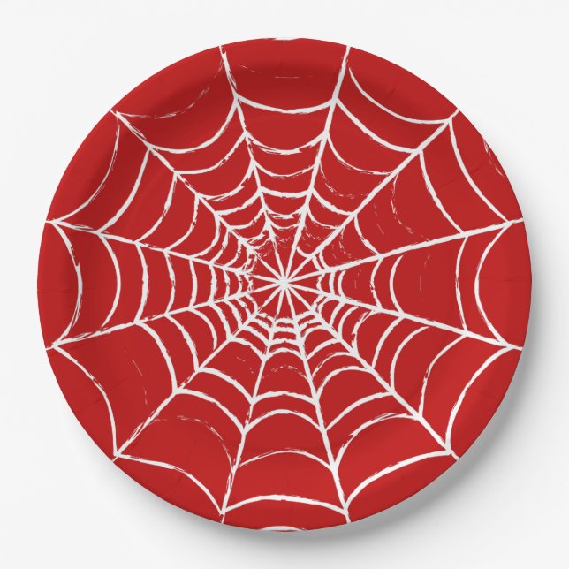 Plato De Papel Web roja (Anverso)