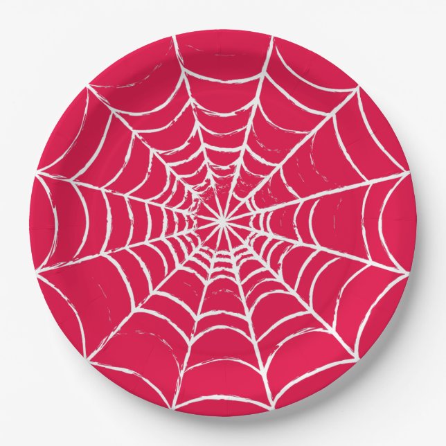 Plato De Papel Web rosa (Anverso)