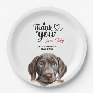 Plato De Papel Weimaraner Dog Boda Gracias