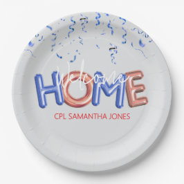 Plato De Papel Welcome Home Patriotic Military Hero Party