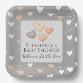 Plato De Papel "Welcome Little One" Adoption Baby Shower Plates